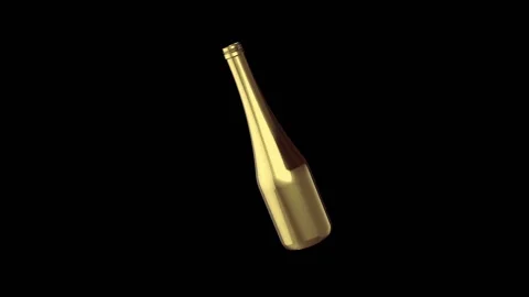 Golden Bottle Stock Footage 162685395