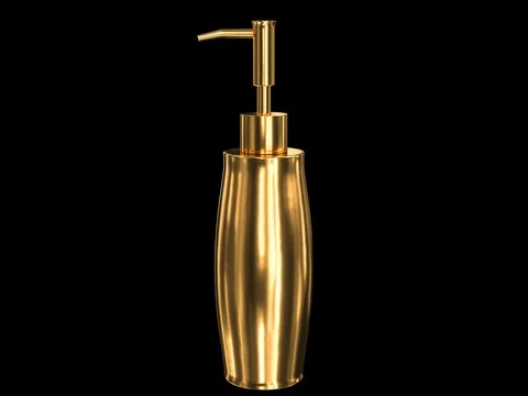 Golden bottle of liquid soap Stock Footage 84543458