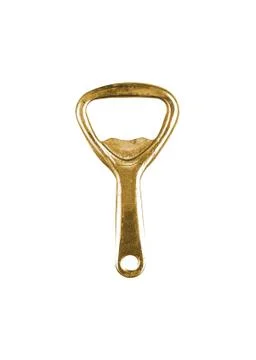 Golden bottle opener Stock Photos