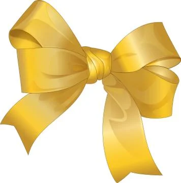 Golden bow Stock Illustration