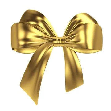 Golden bow Stock Illustration