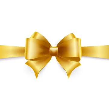Golden bow. Vector illustration Stock Illustration