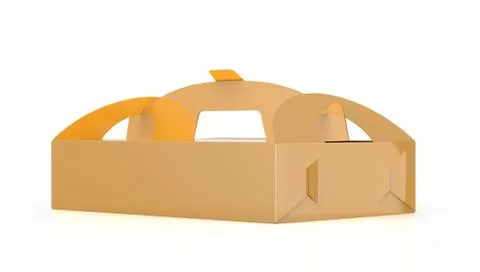 Golden box with handle Stock Illustration
