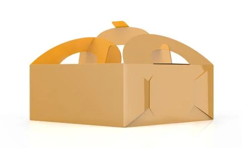 Golden box with handle Stock Illustration