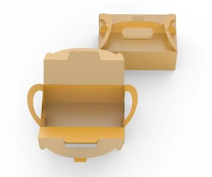 Golden box with handle Stock Illustration