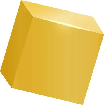 Golden box model perspective 스톡 일러스트