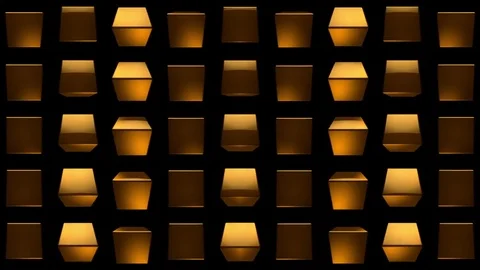 Golden Box VJ Loops Video stock 74356895