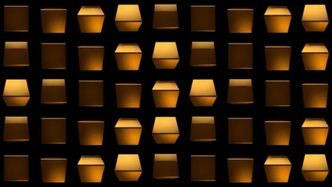 Golden Box VJ Loops Stock Footage 74356897