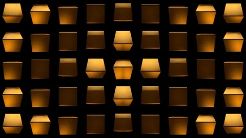 Golden Box VJ Loops Stock Footage 74357182