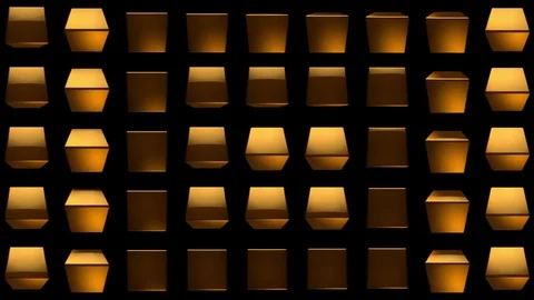 Golden Box VJ Loops Stock Footage 74357581