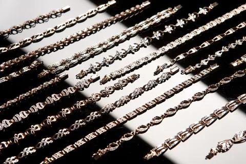 Golden Bracelets Stock Photos