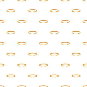 Golden bracelets repeating pattern on white background Stock Illustration