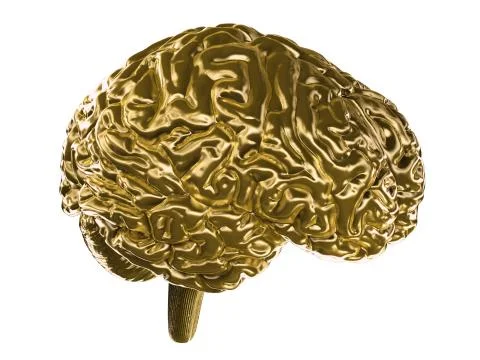 Golden brain Stock Illustration
