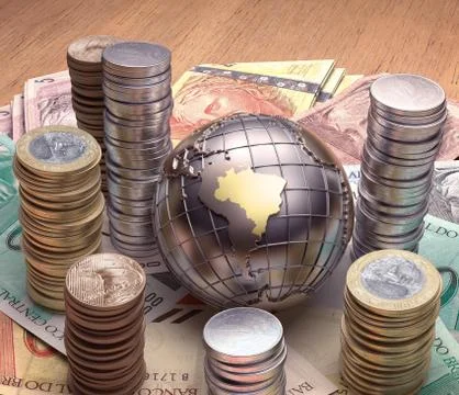 Golden Brazil Stock Illustration