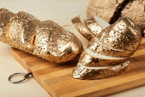 Golden bread theme Stock Photos