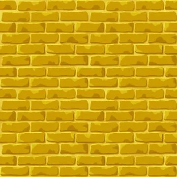 Golden brick wall texture Stock Illustration