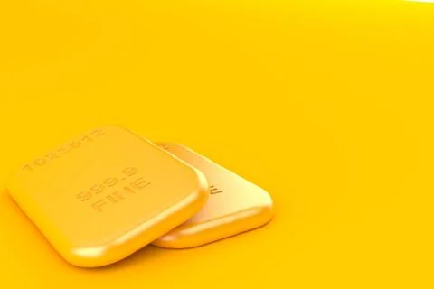 Golden bricks Stock Illustration