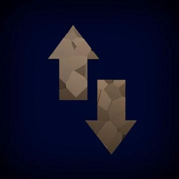 Golden broken arrow. Stock Illustration