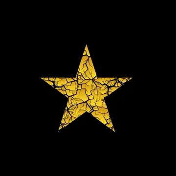Golden broken star Stock Illustration