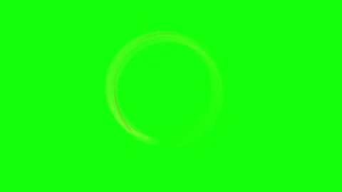 Golden Brush Circular Stroke Loop Green Screen Stock Footage 321504993