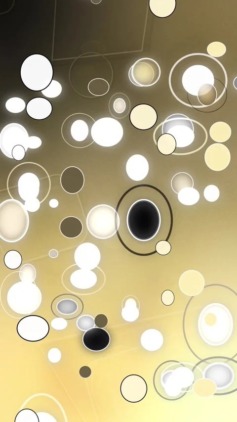 Golden bubble and circle background template in seamless loop, floating motion, Stock Footage 340340355