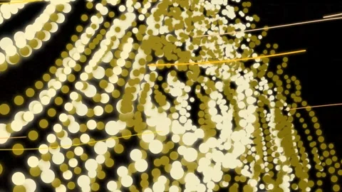 Golden Bubbles and Lights in Motion. Stock Footage 329928363