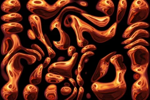 Golden bubbles - digital animation Stock Footage 107021