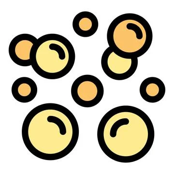 Golden bubbles floating and shimmering, creating a festive and celebratory at イラスト素材
