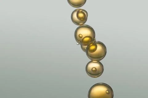 Golden bubbles Illustrazione stock