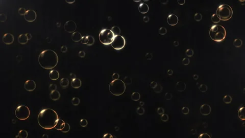 Golden Bubbles Particles Background Video stock 247570855