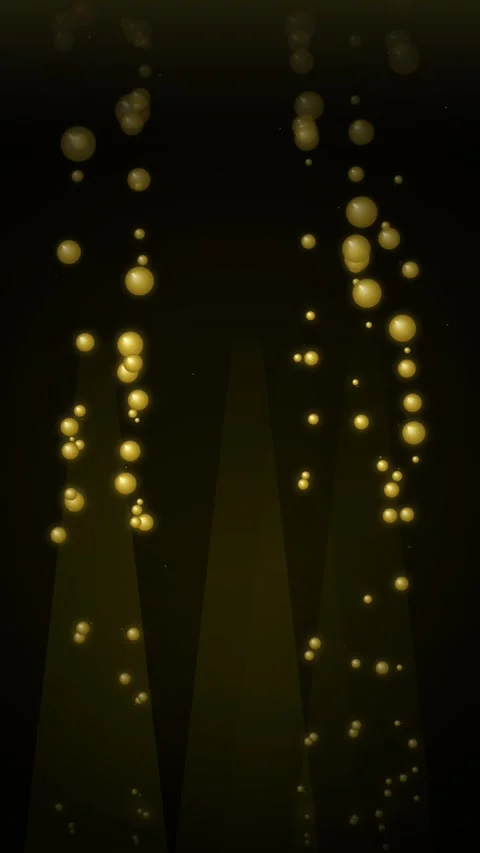 Golden Bubbles Rising in Dark Liquid Background Stock Footage 346200243