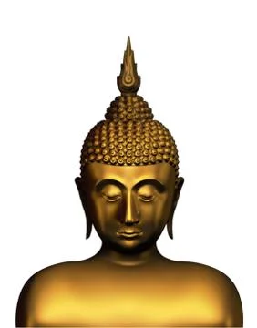 Golden Buddha bust Stock Illustration