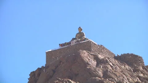 Golden Buddha Statue Stock Footage 55818718
