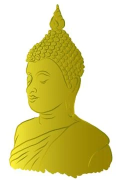 Golden buddha vector Stock Illustration