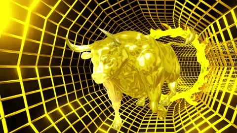 Golden buffalo of wealth Video stock 236572400