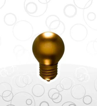 Golden bulb 库存照片