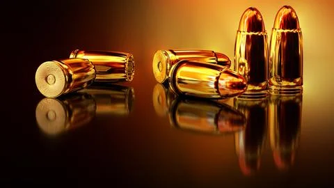 Golden bullets Stock Photos