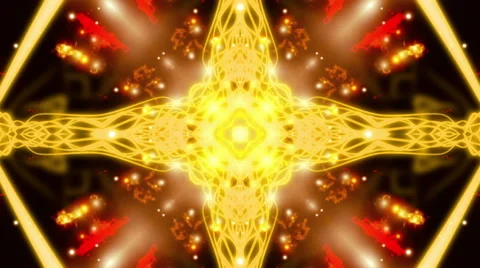 Golden Burning Vortex VJ Loop Stock Footage 41456203
