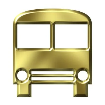 Golden Bus Stock Illustration