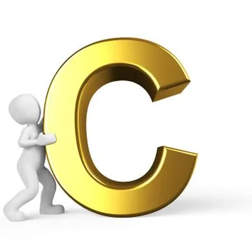 Golden c Stock Illustration