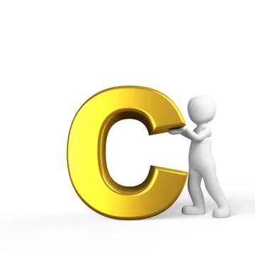 Golden c Stock Illustration