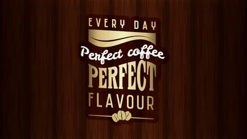 Golden cafe label animation Stock Footage 98174589