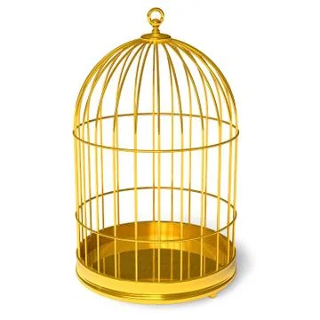 Golden cage Stock Illustration