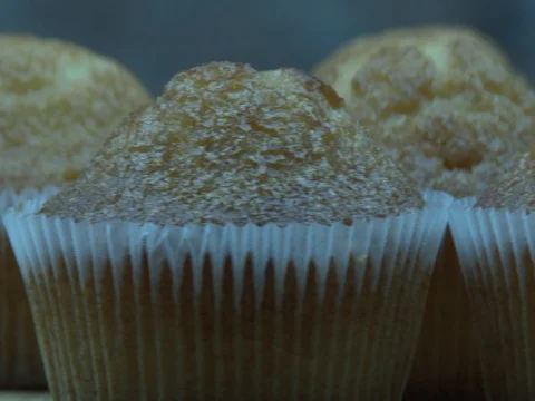 Golden cakes on the desk Stock-Footage 80277102