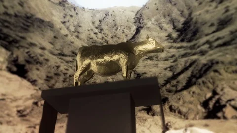The Golden Calf Idol Stock Footage 91630129