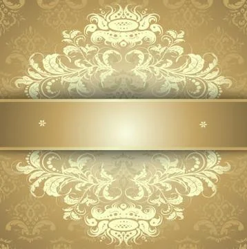 Golden calligraphic pattern Stock Illustration