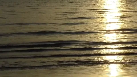 Golden calm waves Stock Footage 71763785