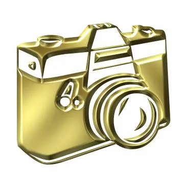Golden Camera Stock Illustration
