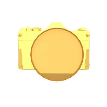 Golden camera Stock Illustration