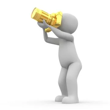 Golden camera Stock Illustration